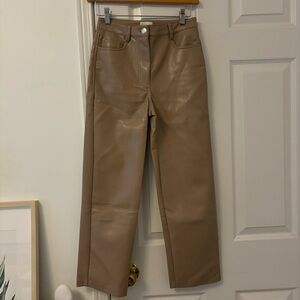 Aritzia Wilfred The Melina Faux Leather Pant cropped